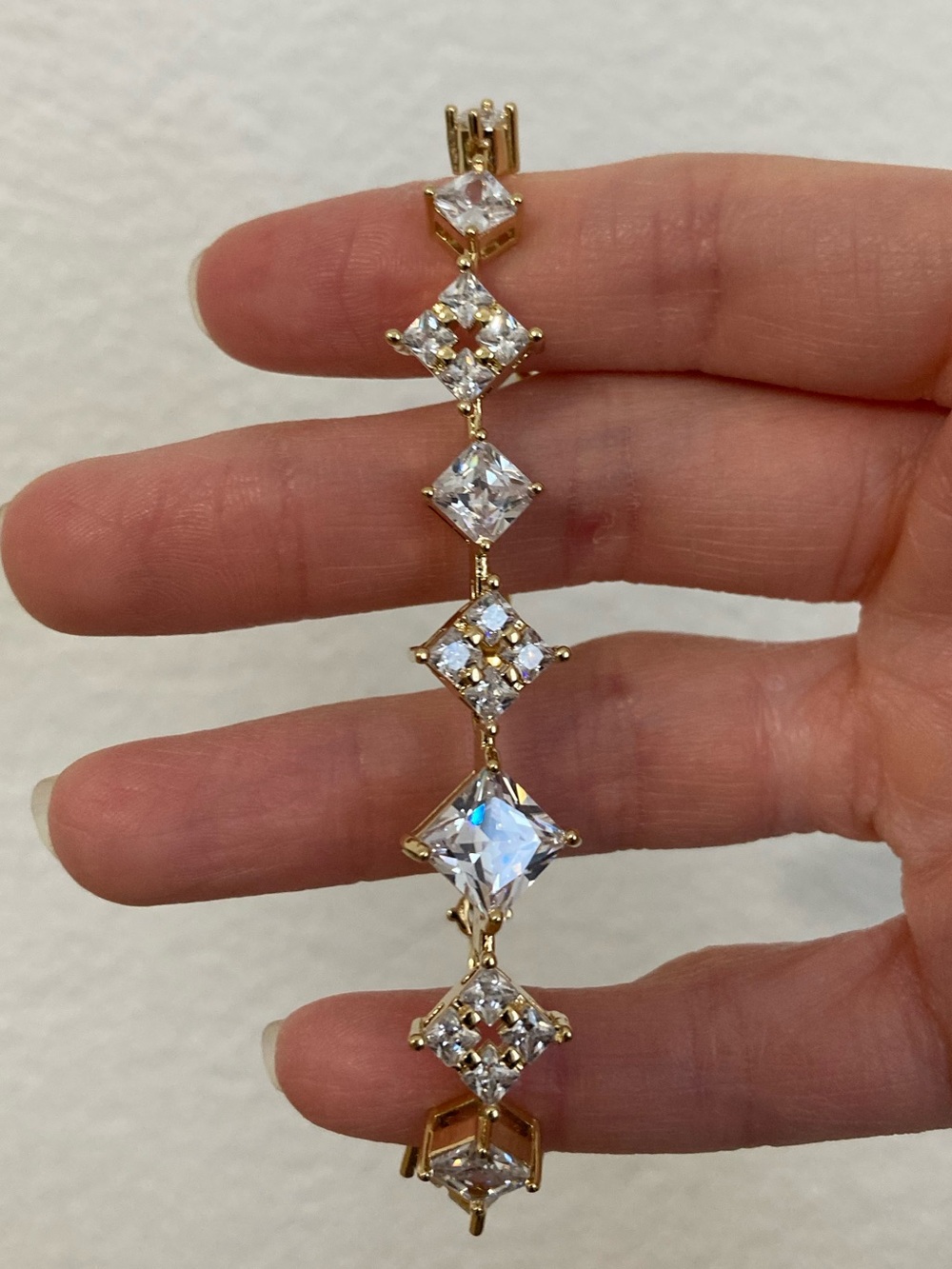 New vanessa mooney CZ crystal gold tennis bracelet